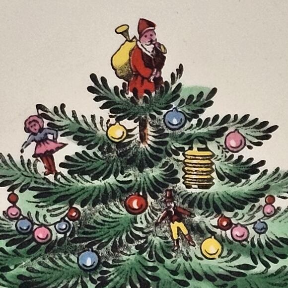 Charming Vintage Spode Christmas Tree Triangular Candy Dish Holiday Serving Dish - Picture 3 of 8